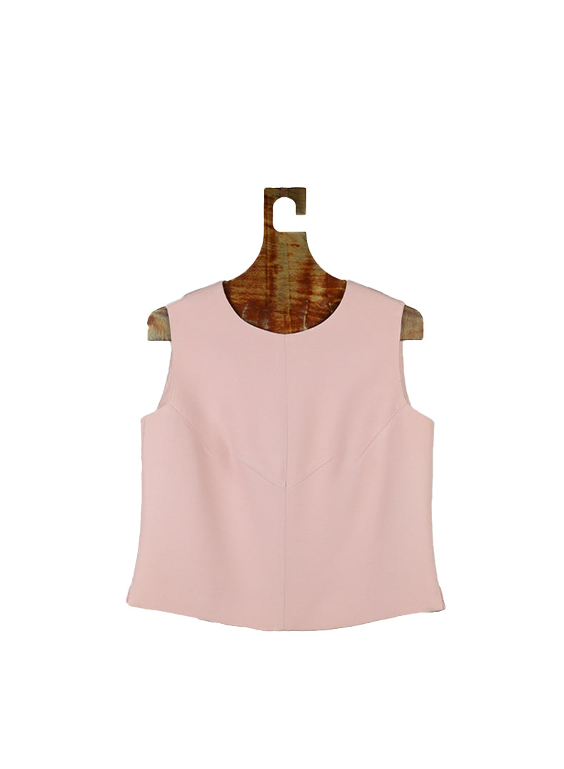 Valentino top smanicato rosa - Tg. 42