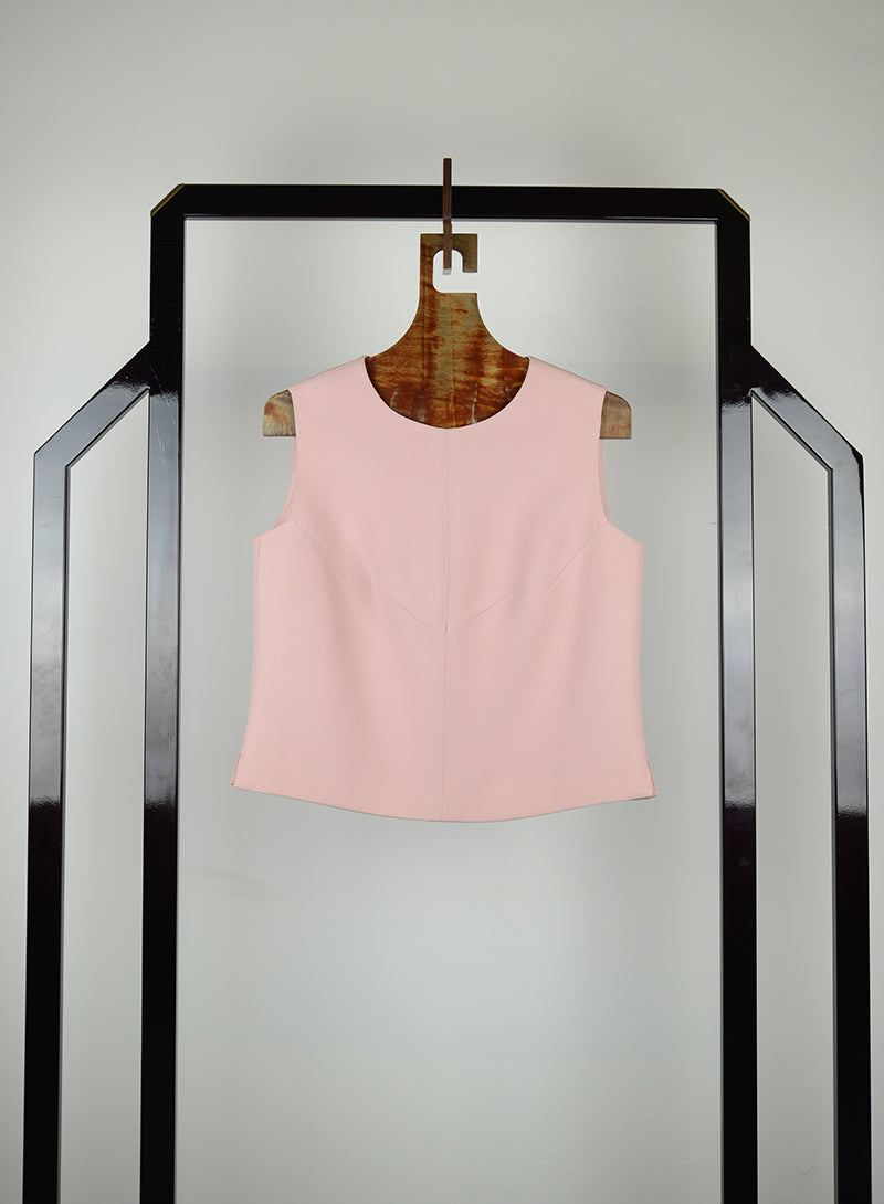 Valentino top smanicato rosa - Tg. 42