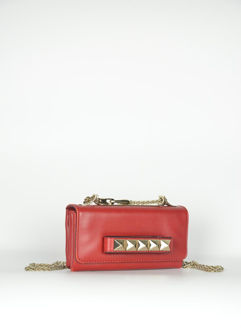 Valentino Va Va Voom bag in red leather with studs