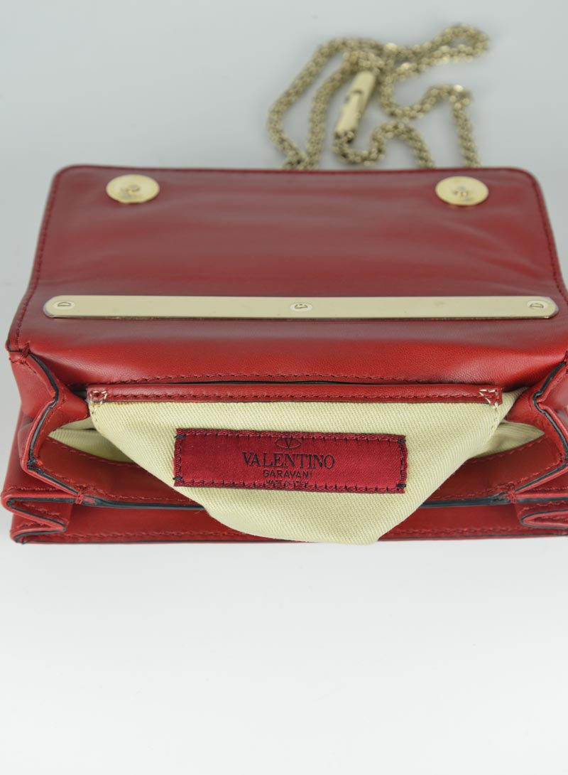 Valentino Va Va Voom bag in red leather with studs