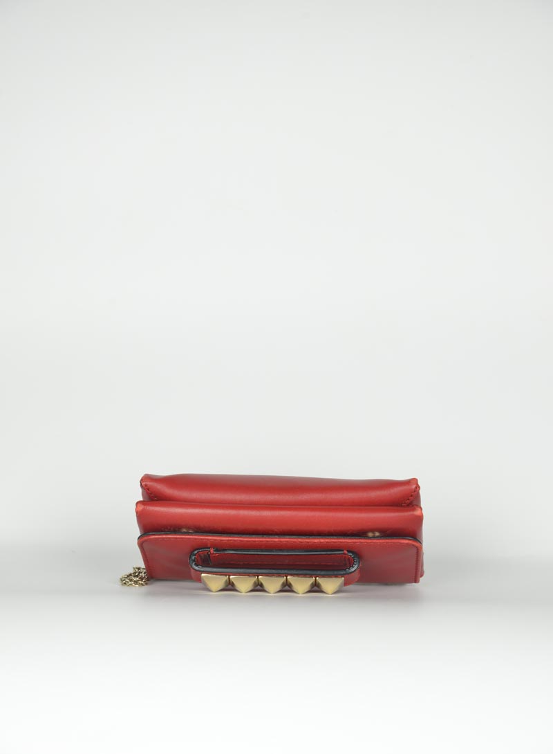 Valentino Va Va Voom bag in red leather with studs