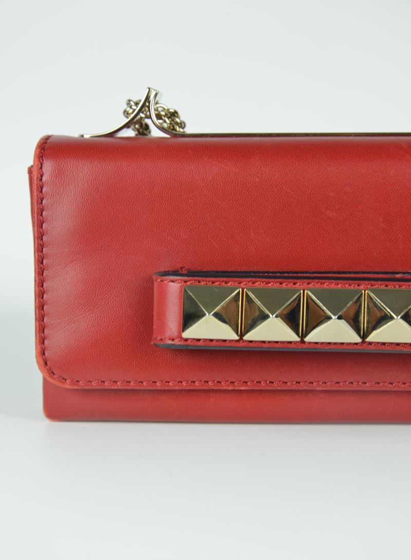 Valentino Va Va Voom bag in red leather with studs