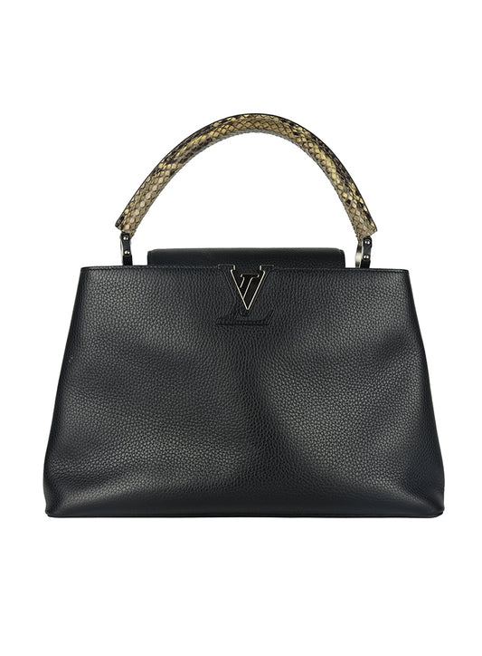 Louis Vuitton Borsa Capucine in pelle nera