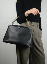 Load image into Gallery viewer, Louis Vuitton Capucine bag in black leather
