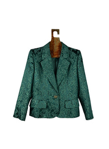 Yves Saint Laurent Green foliage jacket - Size. 38