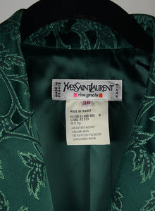Yves Saint Laurent Green foliage jacket - Size. 38