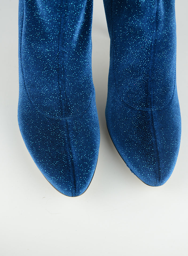 Zanotti Tronchetti in lurex blu petrolio - N. 36