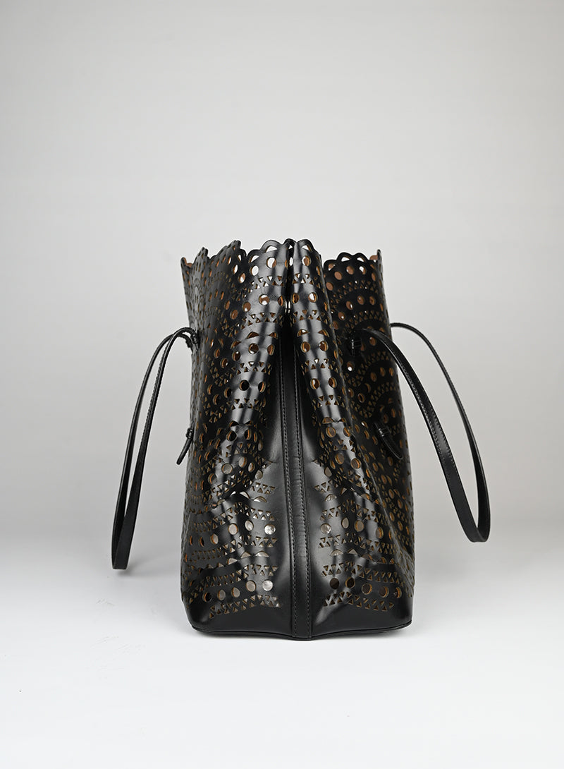 ALAÏA Shopper in pelle nera