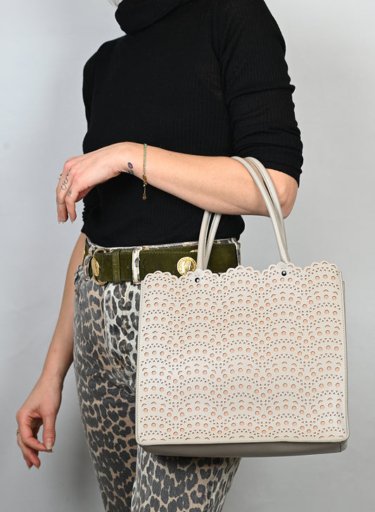 ALAÏA Borsa Garance Tote 28 grigia -  lesleyluxuryvintage