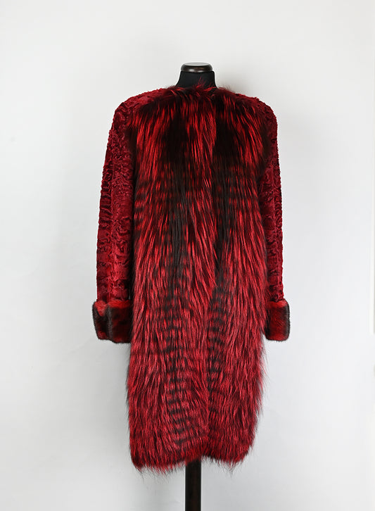 Alberta Ferretti Pelliccia rossa - Tg. 44