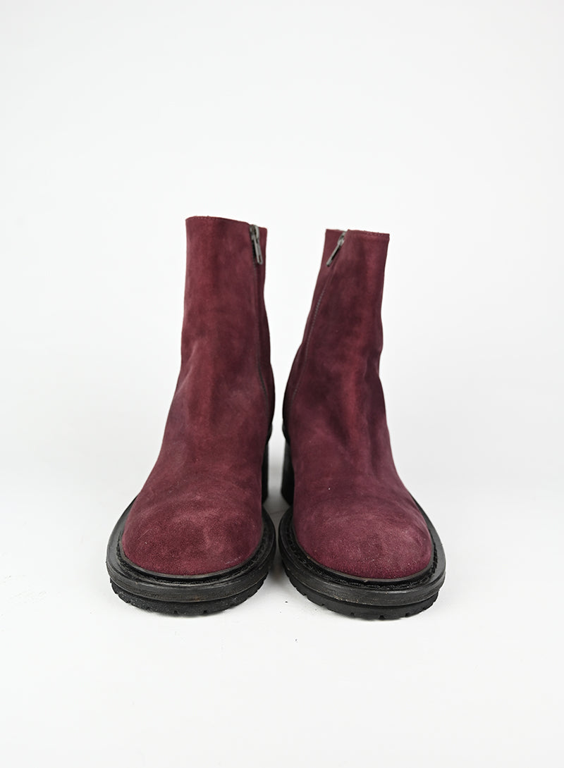 Ann Demeulemeester Stivaletti in suede bordeaux - N. 39