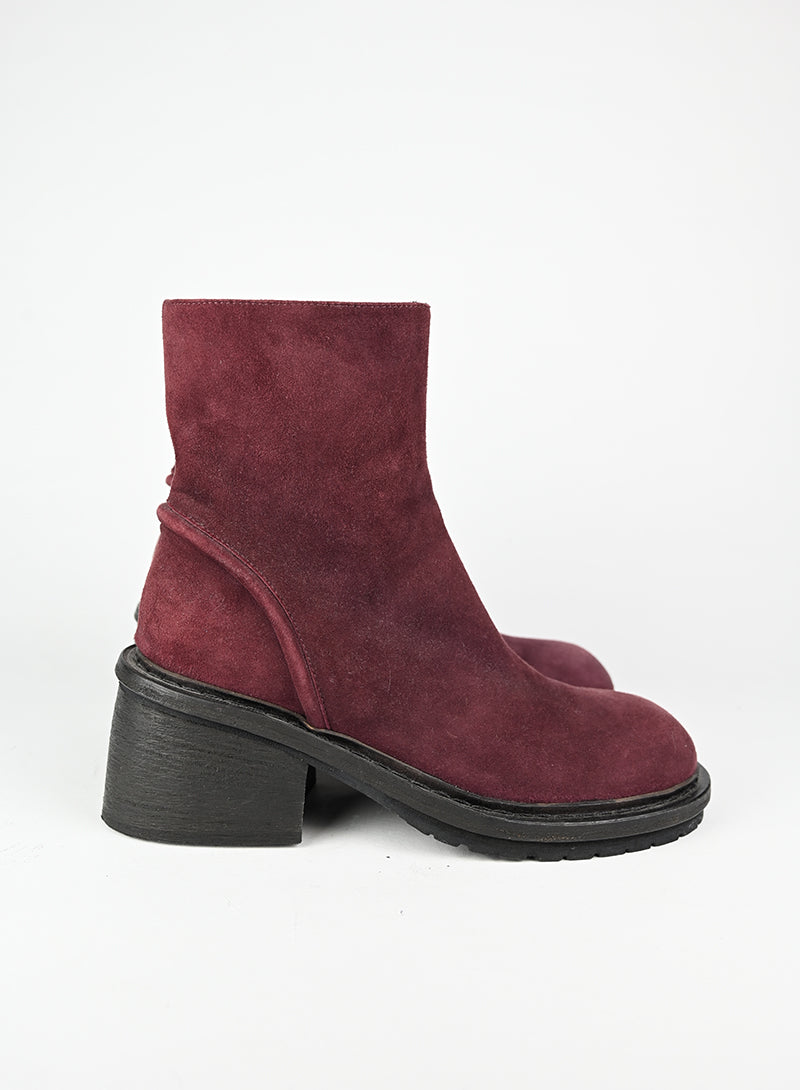 Ann Demeulemeester Stivaletti in suede bordeaux - N. 39
