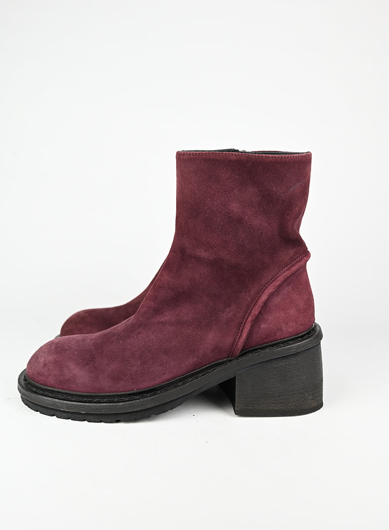 Ann Demeulemeester Stivaletti in suede bordeaux - N. 39