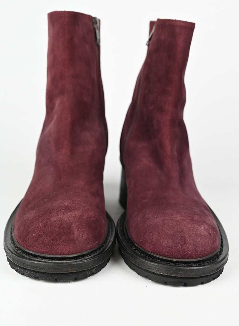 Ann Demeulemeester Stivaletti in suede bordeaux - N. 39