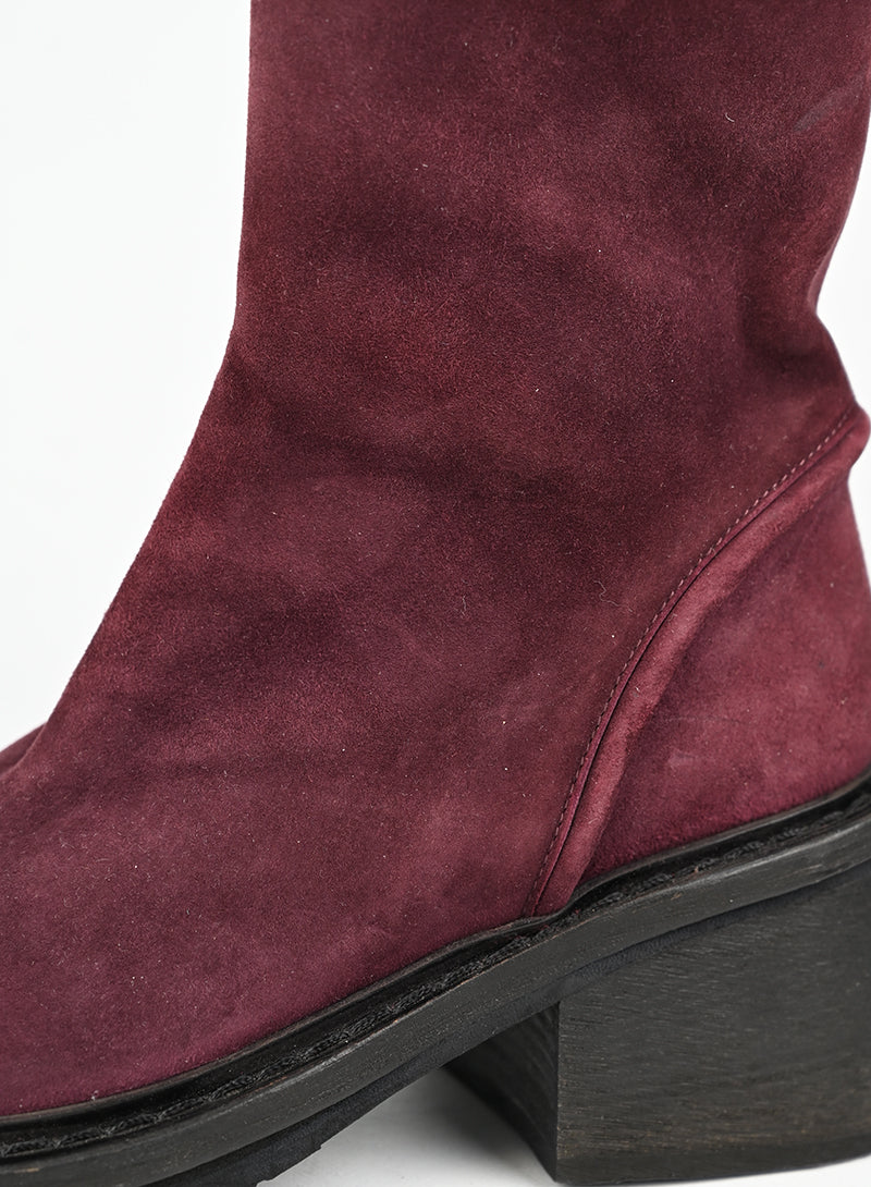 Ann Demeulemeester Stivaletti in suede bordeaux - N. 39