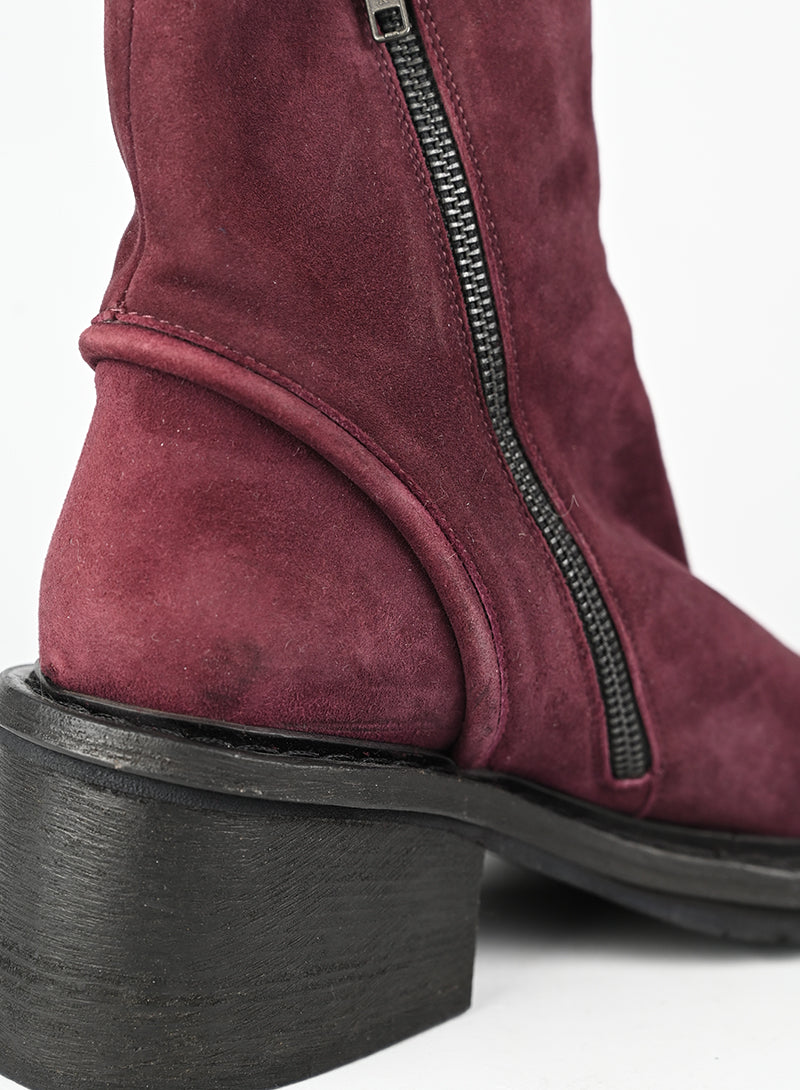 Ann Demeulemeester Stivaletti in suede bordeaux - N. 39