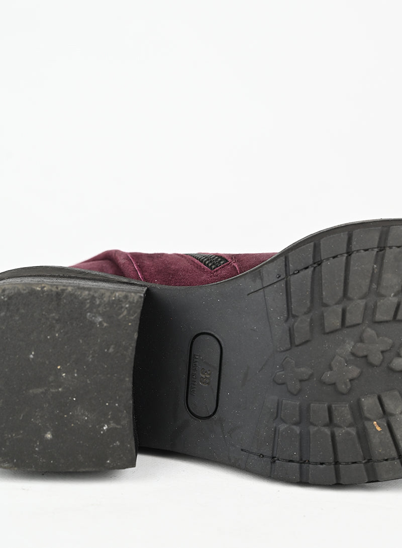 Ann Demeulemeester Stivaletti in suede bordeaux - N. 39