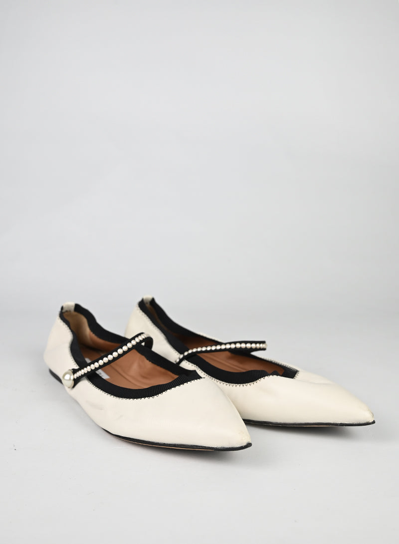Aquazzura Ballerine Pelle Bianca - N. 40