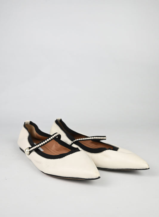 Aquazzura Ballerine Pelle Bianca - N. 40
