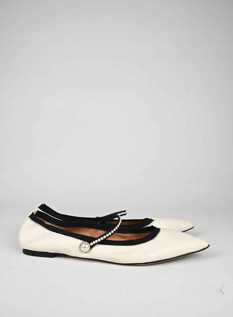 Aquazzura Ballerine Pelle Bianca - N. 40