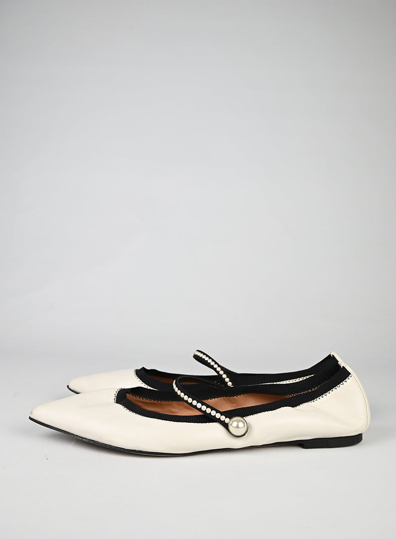 Aquazzura Ballerine Pelle Bianca - N. 40