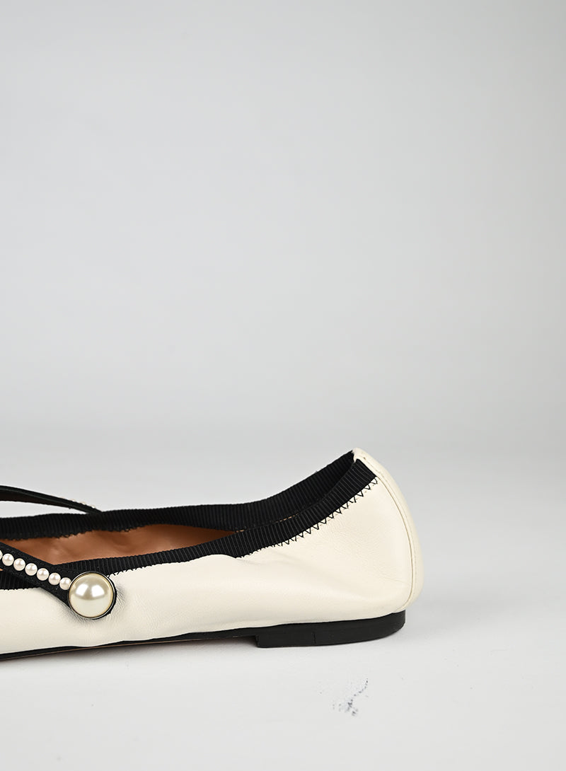 Aquazzura Ballerine Pelle Bianca - N. 40