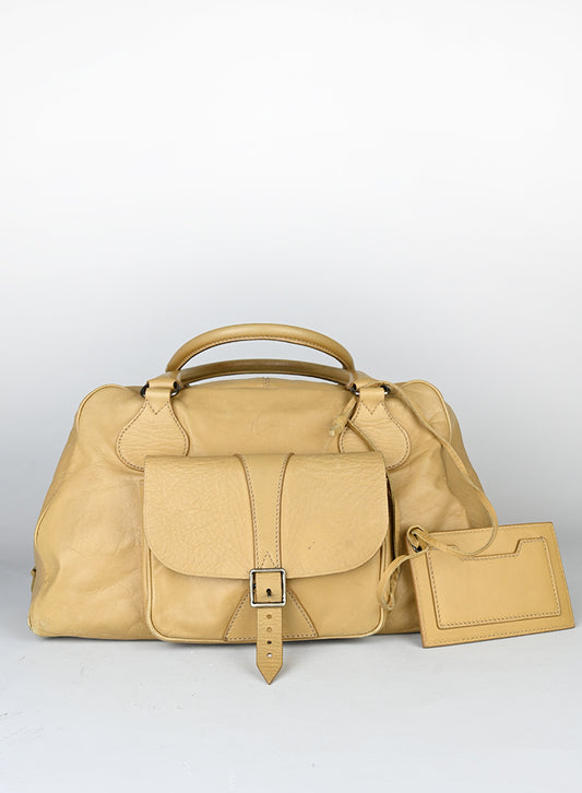 Balenciaga Borsa a bauletto in pelle beige