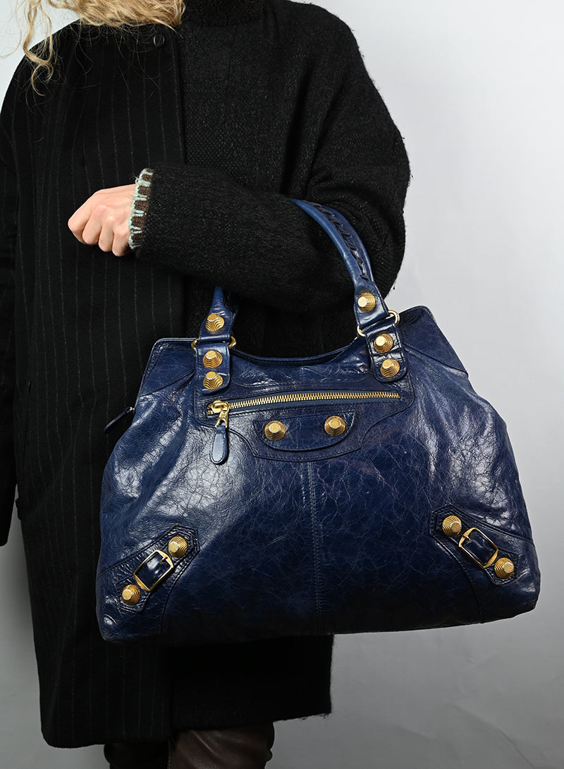 Balenciaga Borsa City Giant blu