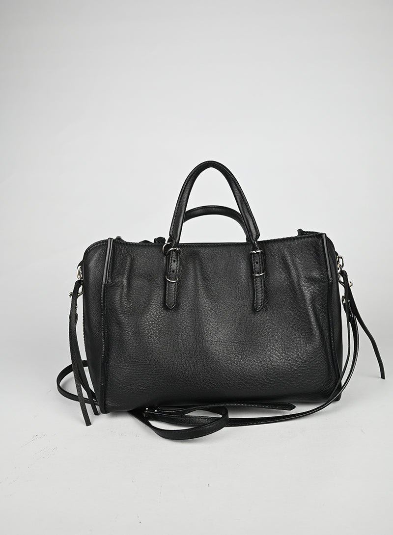 Balenciaga Borsa Papier piccola in pelle nera