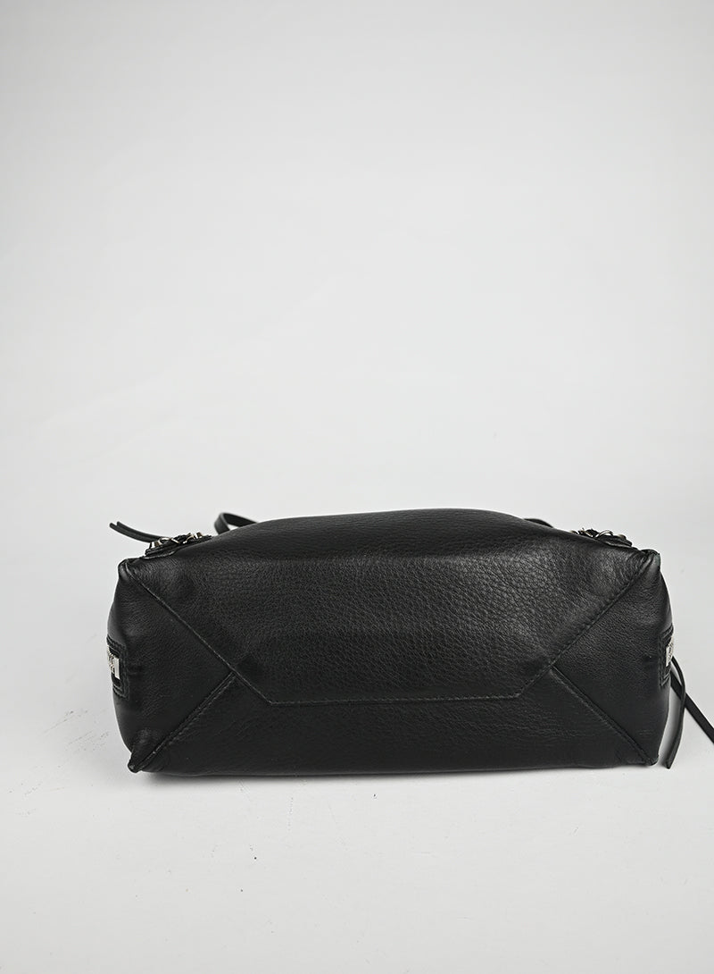 Balenciaga Borsa Papier piccola in pelle nera