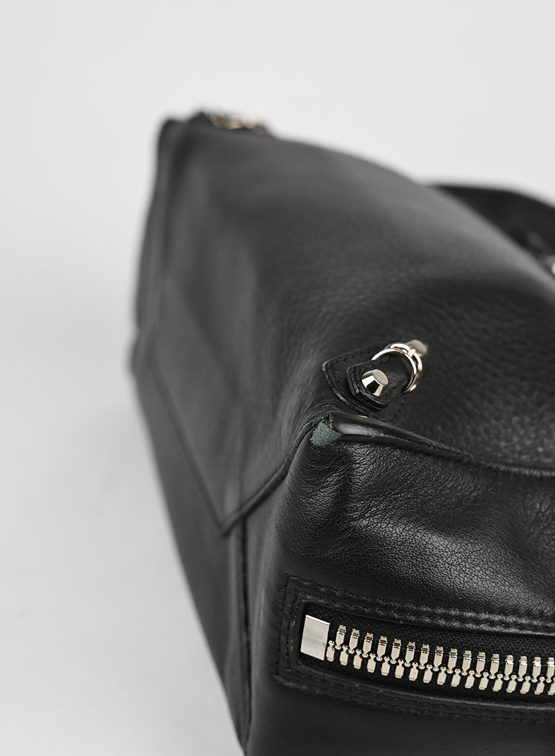 Balenciaga Borsa Papier piccola in pelle nera