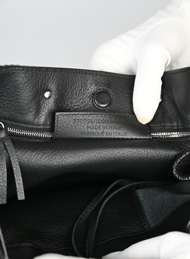 Balenciaga Borsa Papier piccola in pelle nera