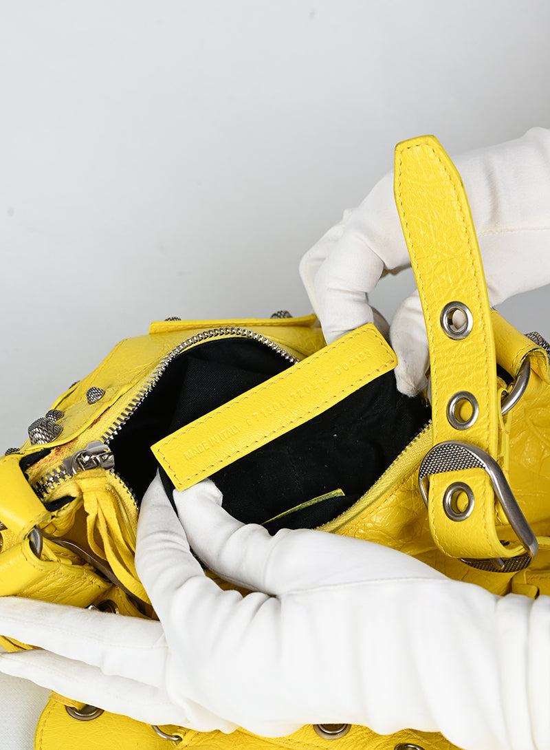 Balenciaga Borsa Cagole in pelle gialla