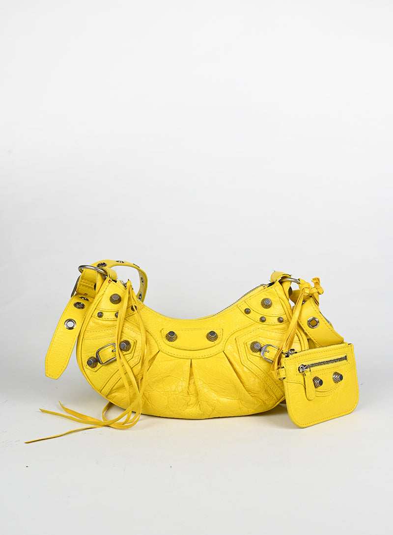 Balenciaga Borsa Cagole in pelle gialla