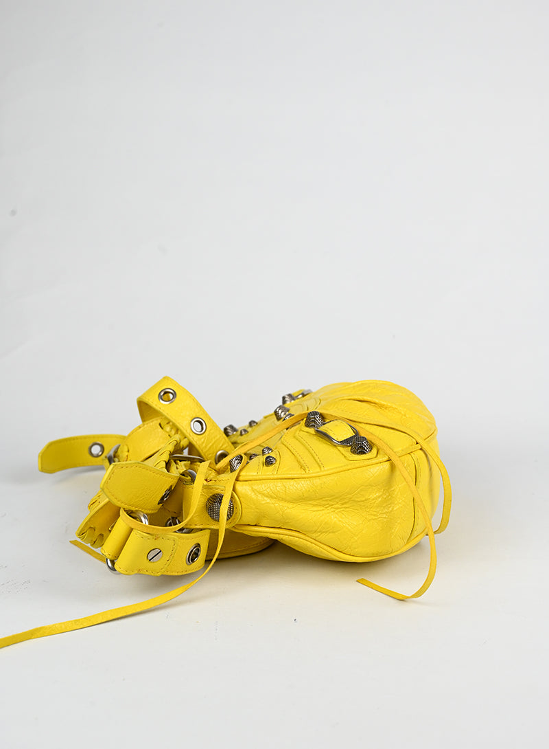 Balenciaga Borsa Cagole in pelle gialla