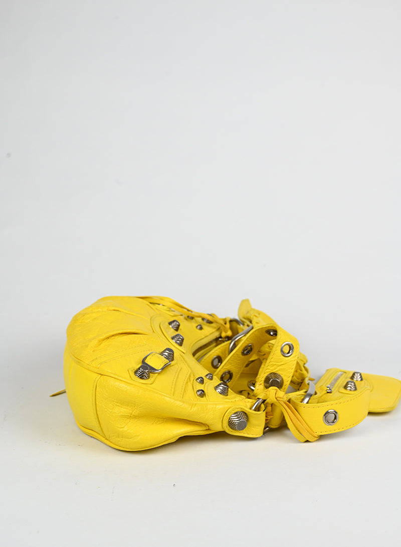 Balenciaga Borsa Cagole in pelle gialla