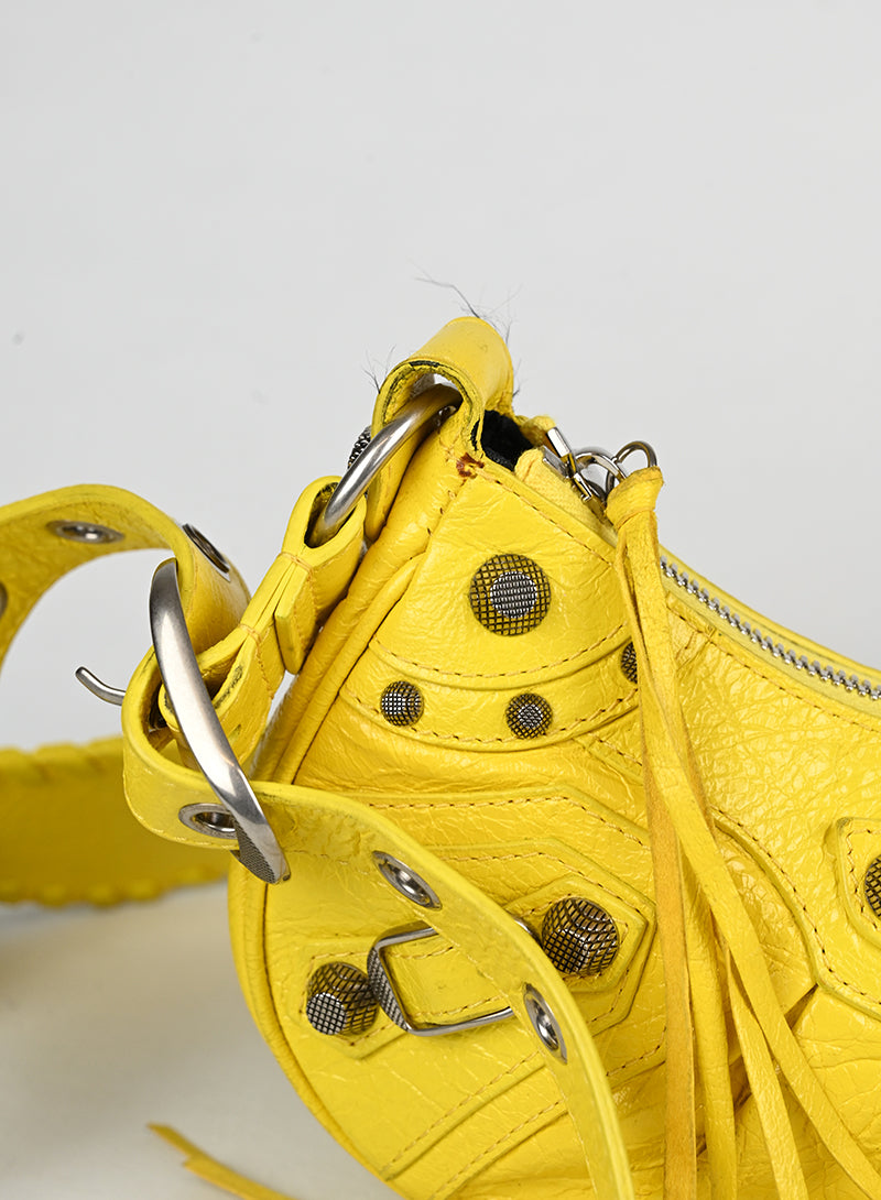 Balenciaga Borsa Cagole in pelle gialla