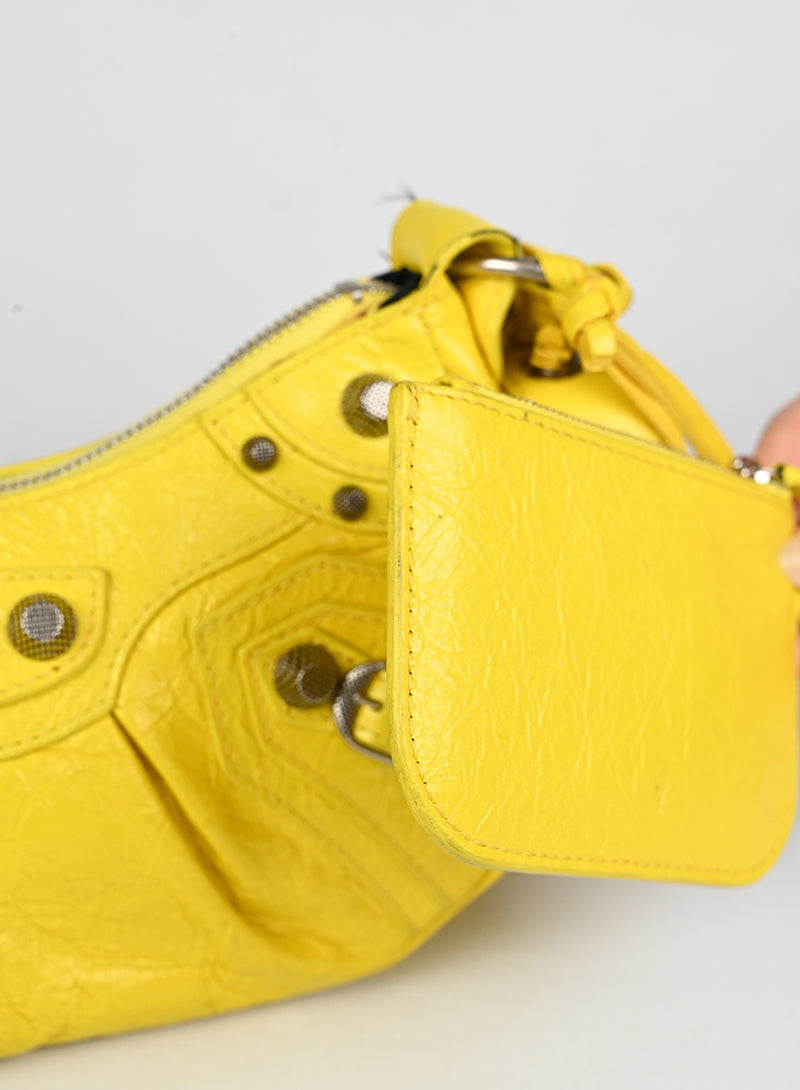 Balenciaga Borsa Cagole in pelle gialla