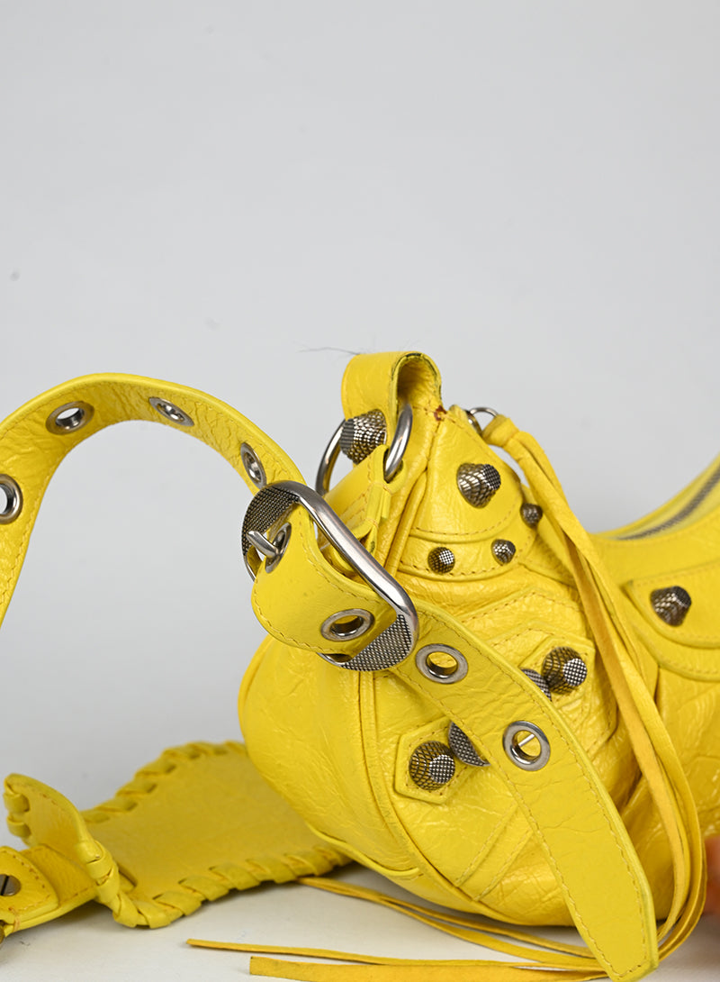 Balenciaga Borsa Cagole in pelle gialla