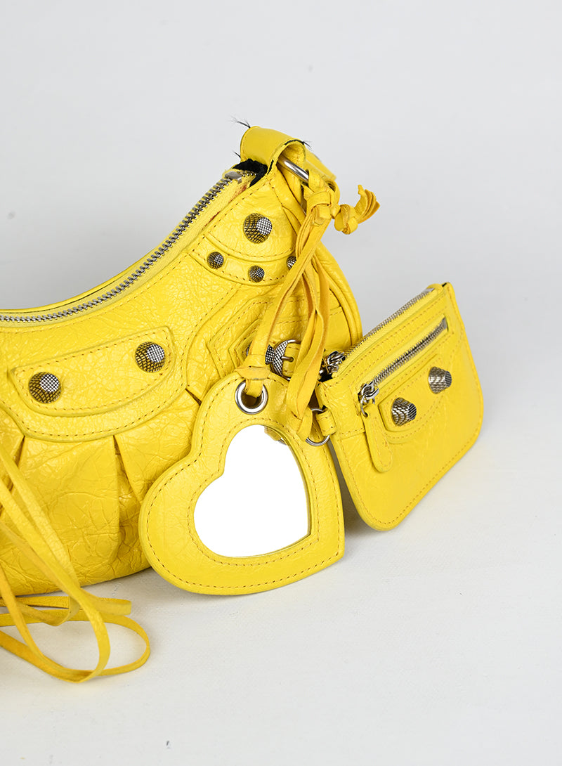 Balenciaga Borsa Cagole in pelle gialla