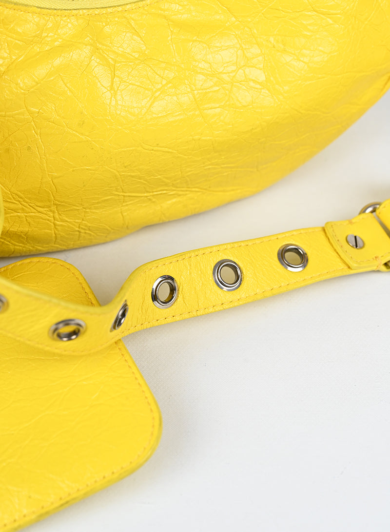 Balenciaga Borsa Cagole in pelle gialla