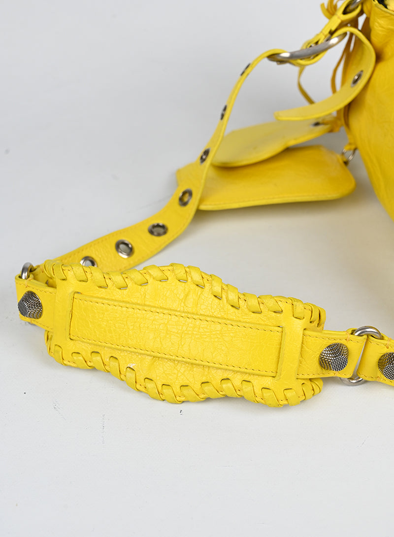 Balenciaga Borsa Cagole in pelle gialla