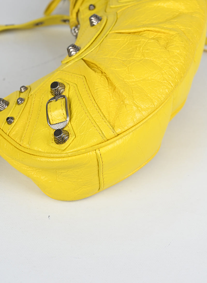 Balenciaga Borsa Cagole in pelle gialla
