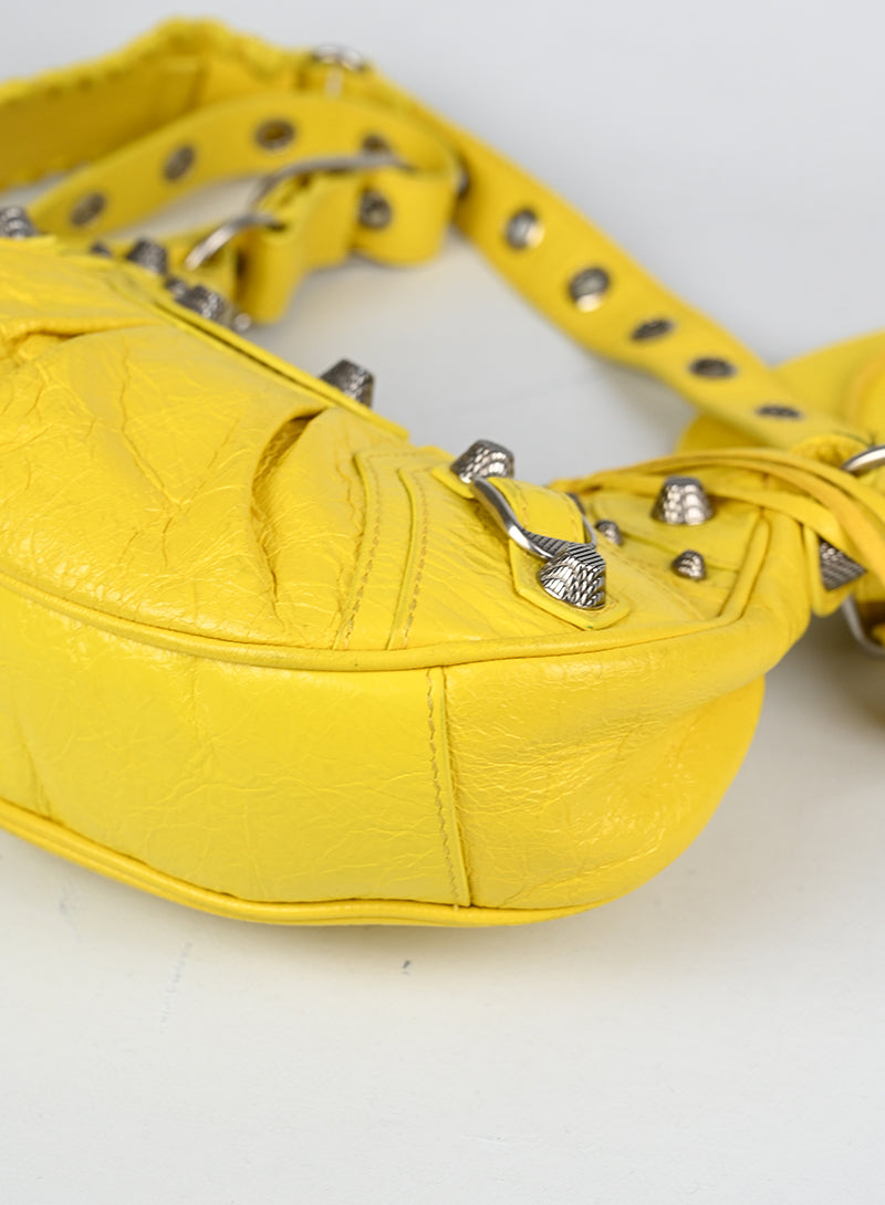 Balenciaga Borsa Cagole in pelle gialla