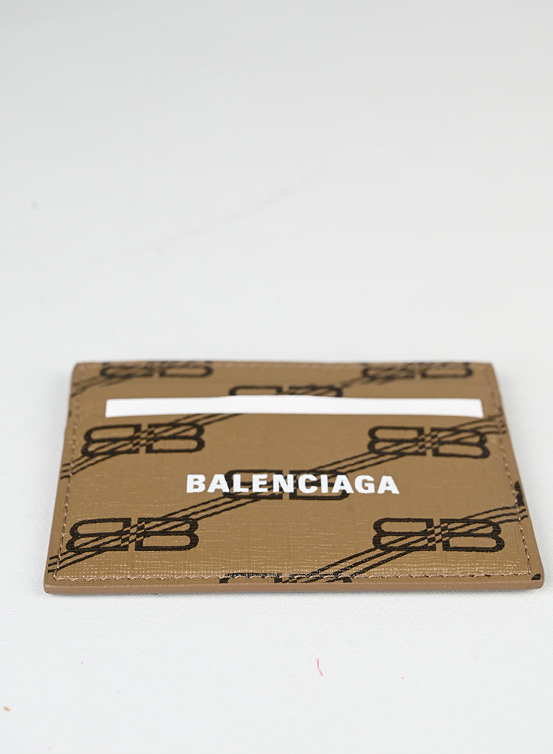 Balenciaga Portacarte Monogram nocciola