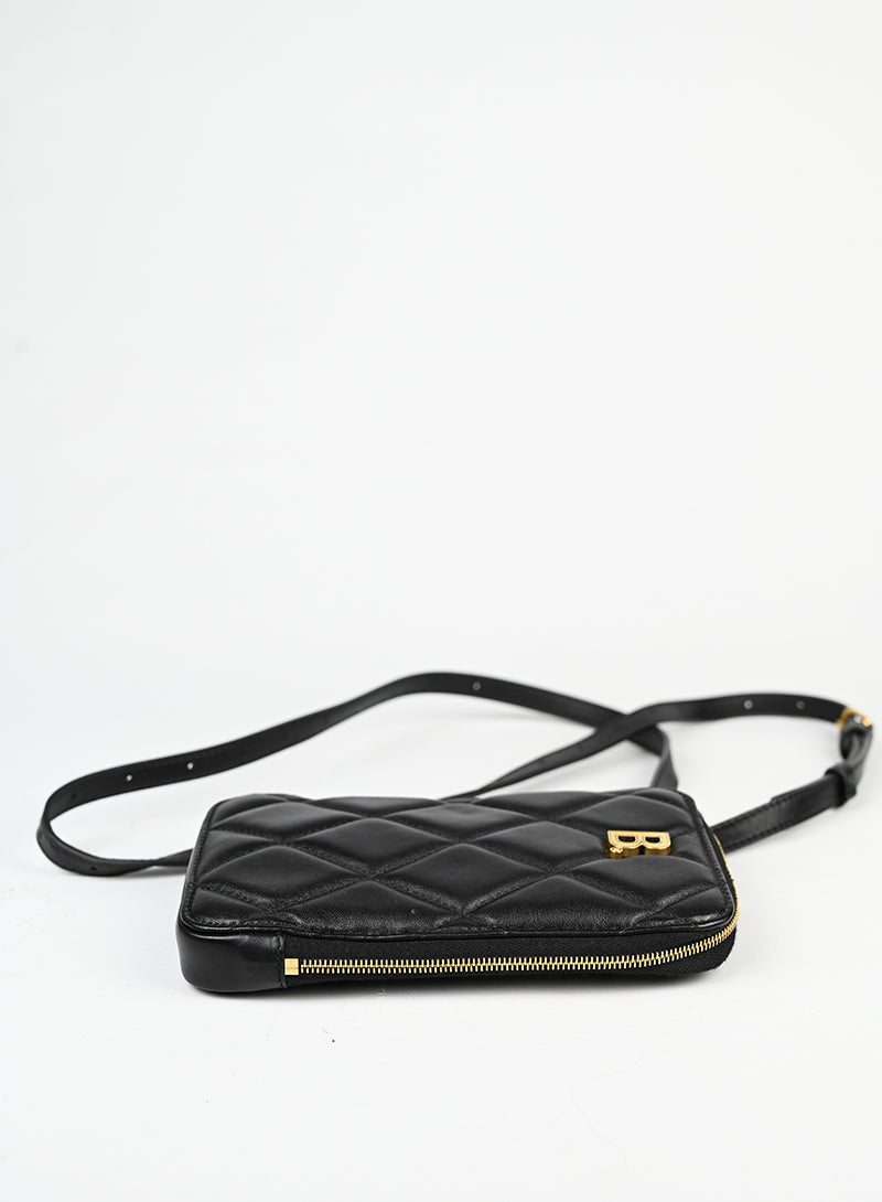Balenciaga Portacellulare in pelle nero