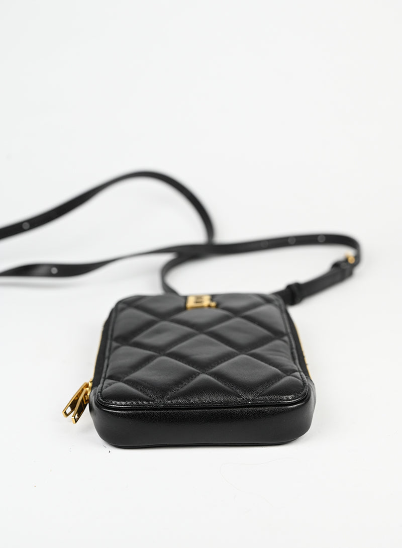 Balenciaga Portacellulare in pelle nero
