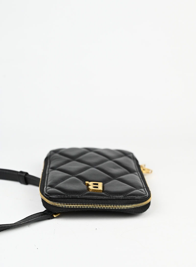 Balenciaga Portacellulare in pelle nero