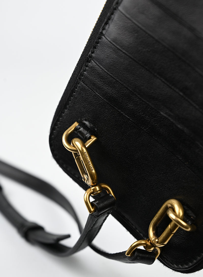 Balenciaga Portacellulare in pelle nero