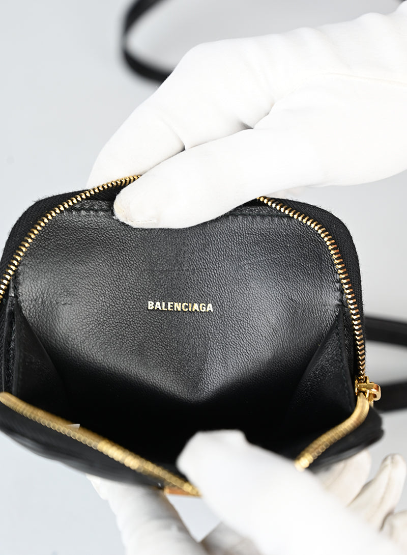 Balenciaga Portacellulare in pelle nero
